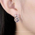 925 Sterling Silver Good Quality Crystal Zircon Stud Earrings